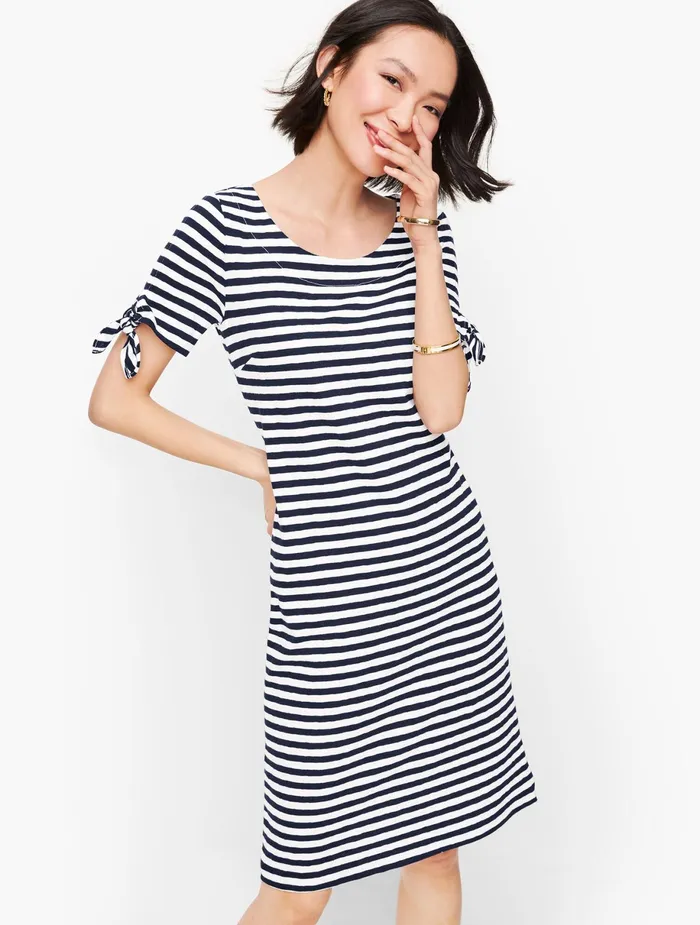 Women Sheath And Shift Talbots Tie Sleeve Knit Shift Dress