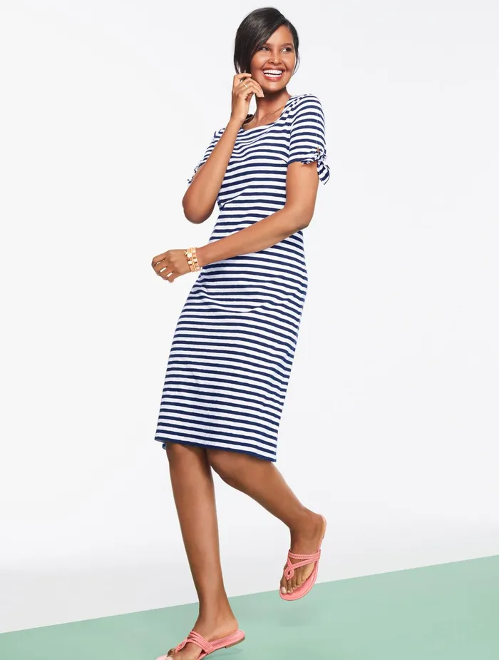 Women Sheath And Shift Talbots Tie Sleeve Knit Shift Dress
