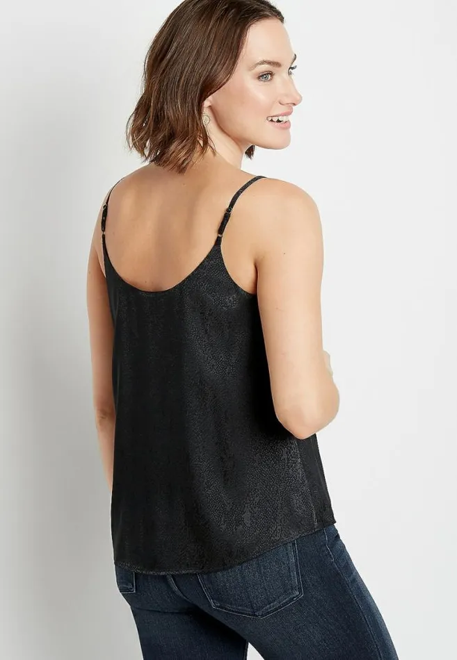 Women Shimmer Sequin Trim Tank Top Maurices Tops