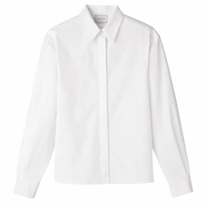 Women Shirt White Longchamp Tops and Blouses