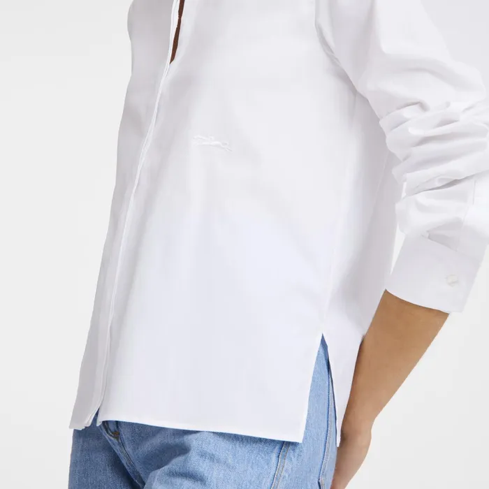 Women Shirt White Longchamp Tops and Blouses