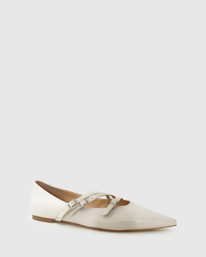 Women Shoes Belle and Bloom Begin Again Buckled Flat 8211 Beige