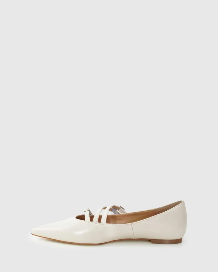 Women Shoes Belle and Bloom Begin Again Buckled Flat 8211 Beige