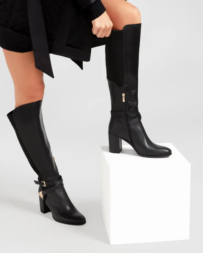 Women Shoes Belle and Bloom Breton Knee High Boot 8211 Black