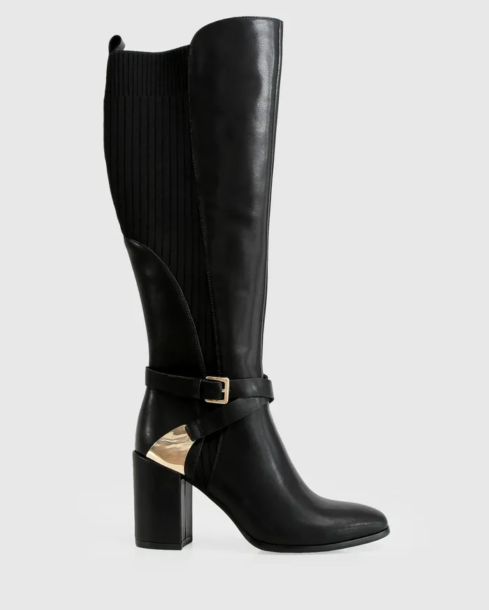 Women Shoes Belle and Bloom Breton Knee High Boot 8211 Black