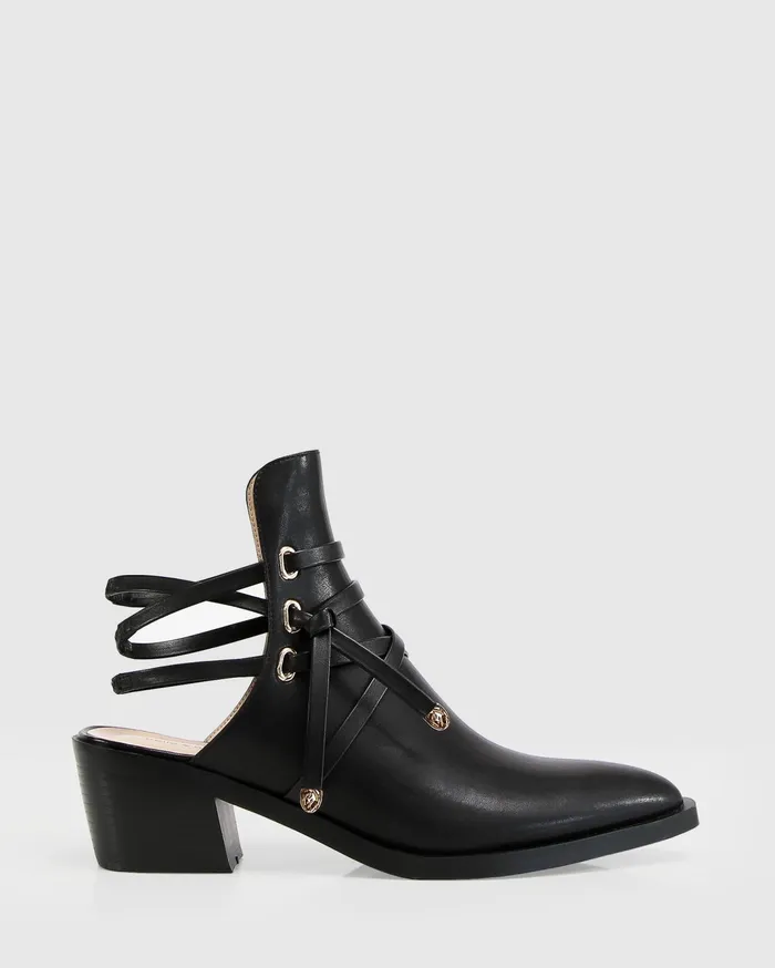 Women Shoes Belle and Bloom Can039t Be Tamed Open Back Boot 8211 Black