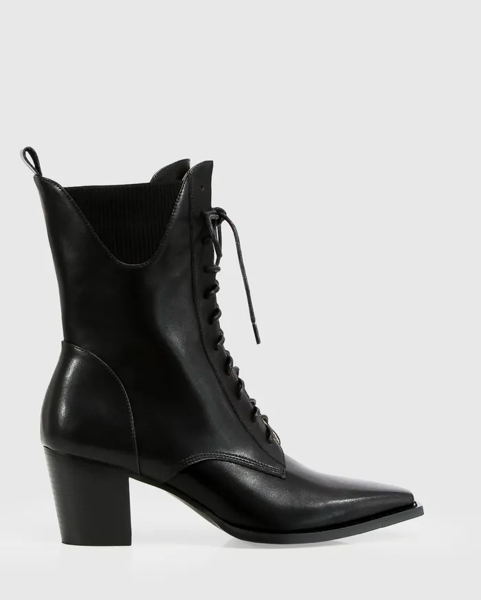 Women Shoes Belle and Bloom Jumping Ship Laced Boot 8211 Black