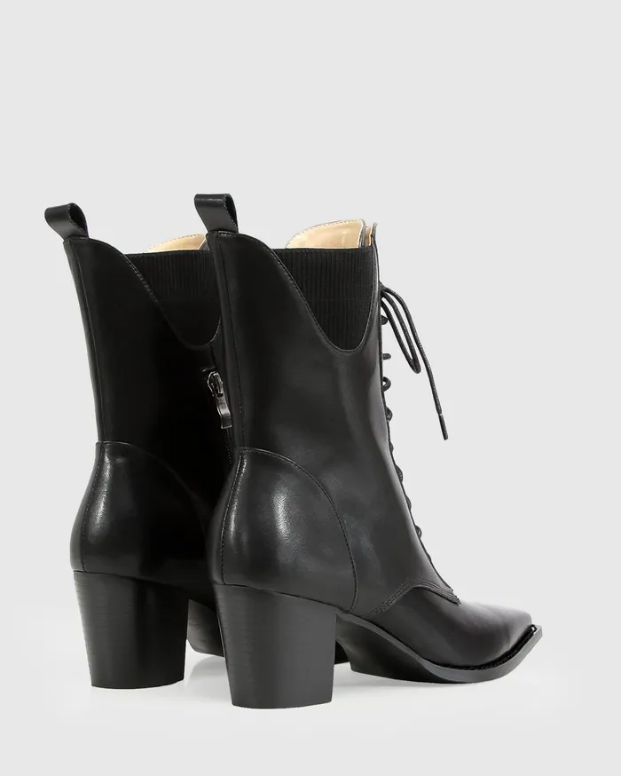 Women Shoes Belle and Bloom Jumping Ship Laced Boot 8211 Black