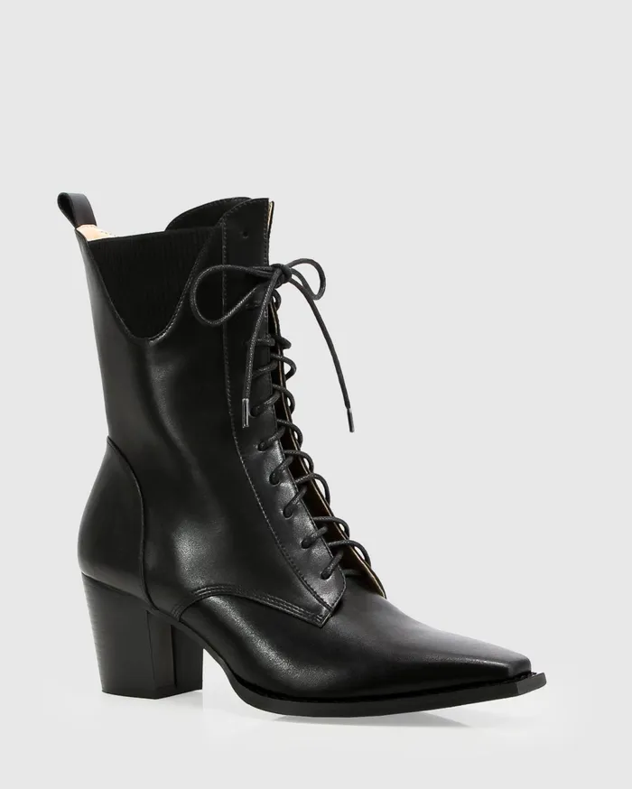 Women Shoes Belle and Bloom Jumping Ship Laced Boot 8211 Black