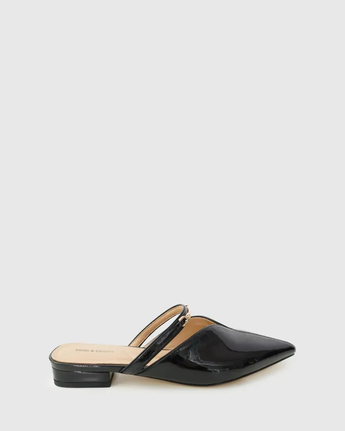 Women Shoes Belle and Bloom Magic Hour Ballet Slide 8211 Black Patent
