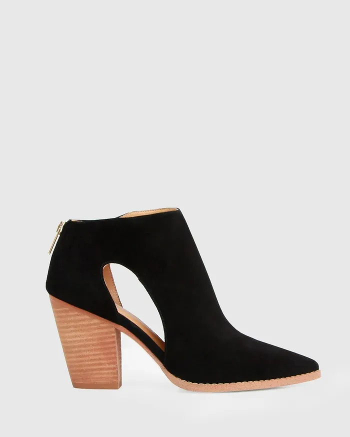 Women Shoes Belle and Bloom Midnight Special Suede Ankle Boot 8211 Black