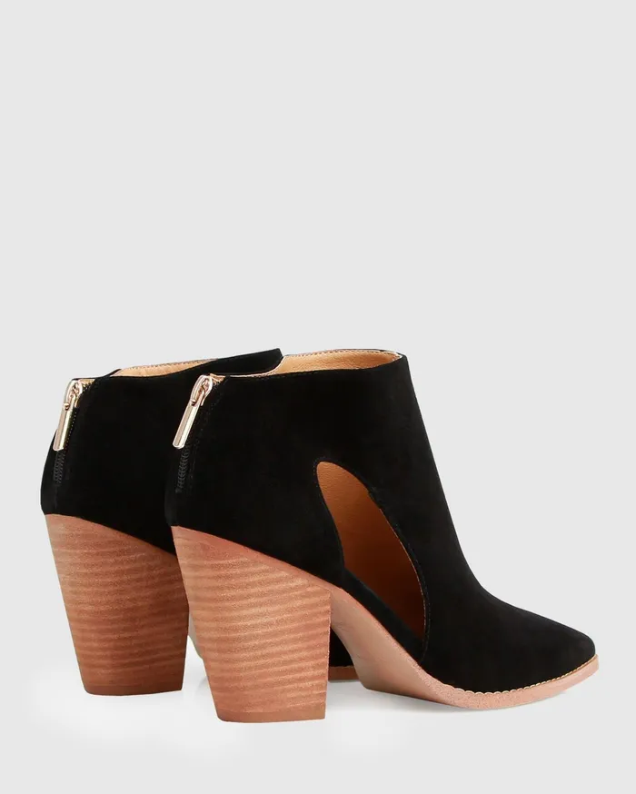 Women Shoes Belle and Bloom Midnight Special Suede Ankle Boot 8211 Black