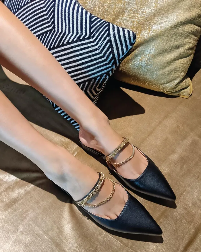Women Shoes Belle and Bloom On The Go Leather Flat 8211 Black