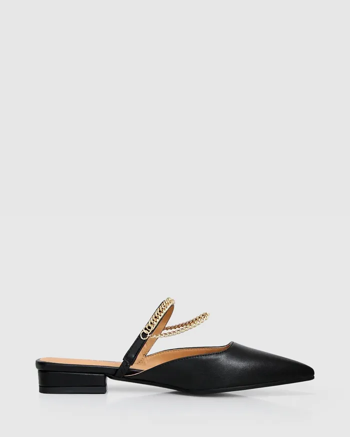Women Shoes Belle and Bloom On The Go Leather Flat 8211 Black