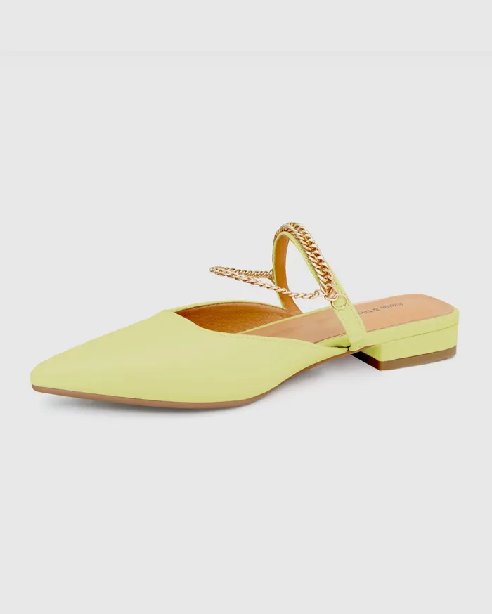 Women Shoes Belle and Bloom On The Go Leather Flat 8211 Citrus