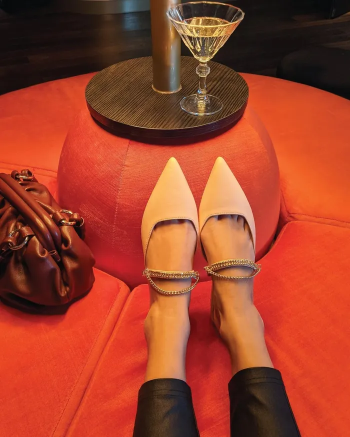 Women Shoes Belle and Bloom On The Go Leather Flat 8211 Nude
