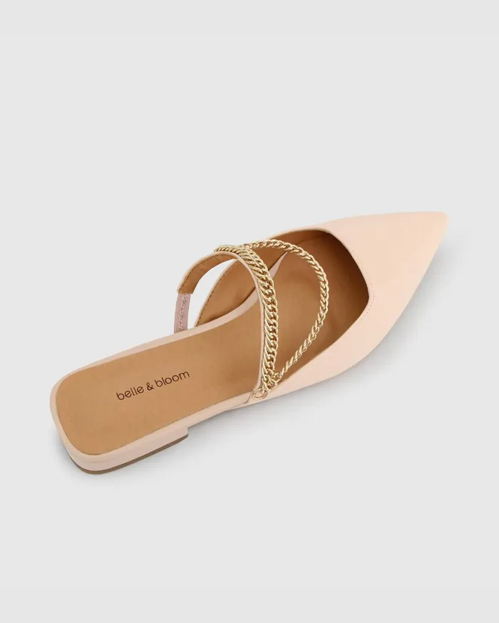 Women Shoes Belle and Bloom On The Go Leather Flat 8211 Nude
