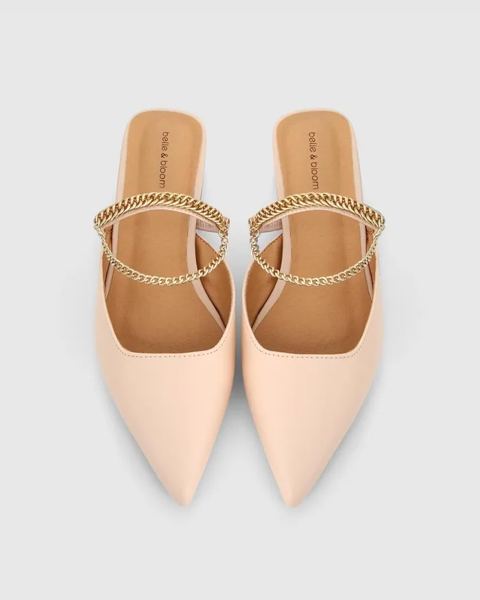 Women Shoes Belle and Bloom On The Go Leather Flat 8211 Nude