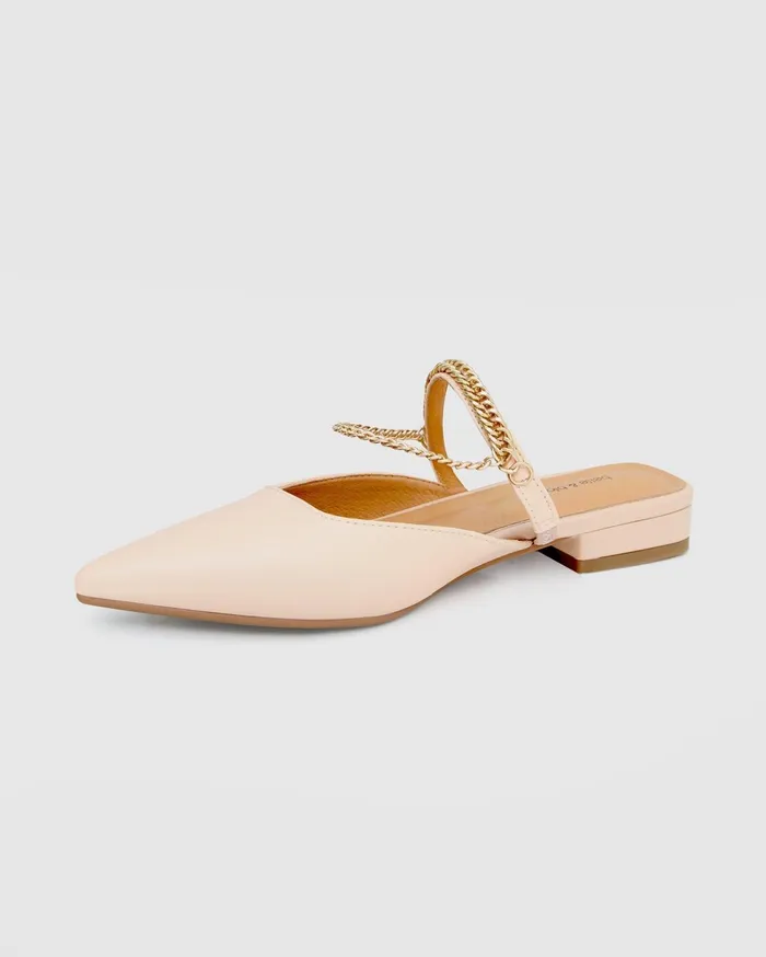 Women Shoes Belle and Bloom On The Go Leather Flat 8211 Nude
