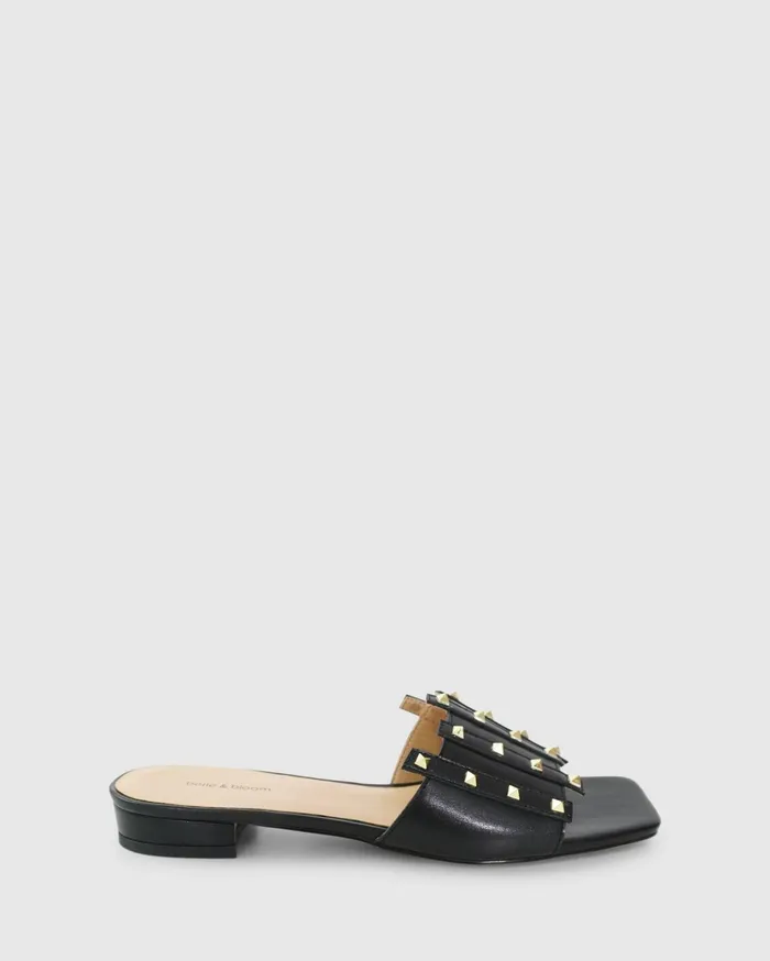 Women Shoes Belle and Bloom Until We Meet Stud Slide 8211 Black