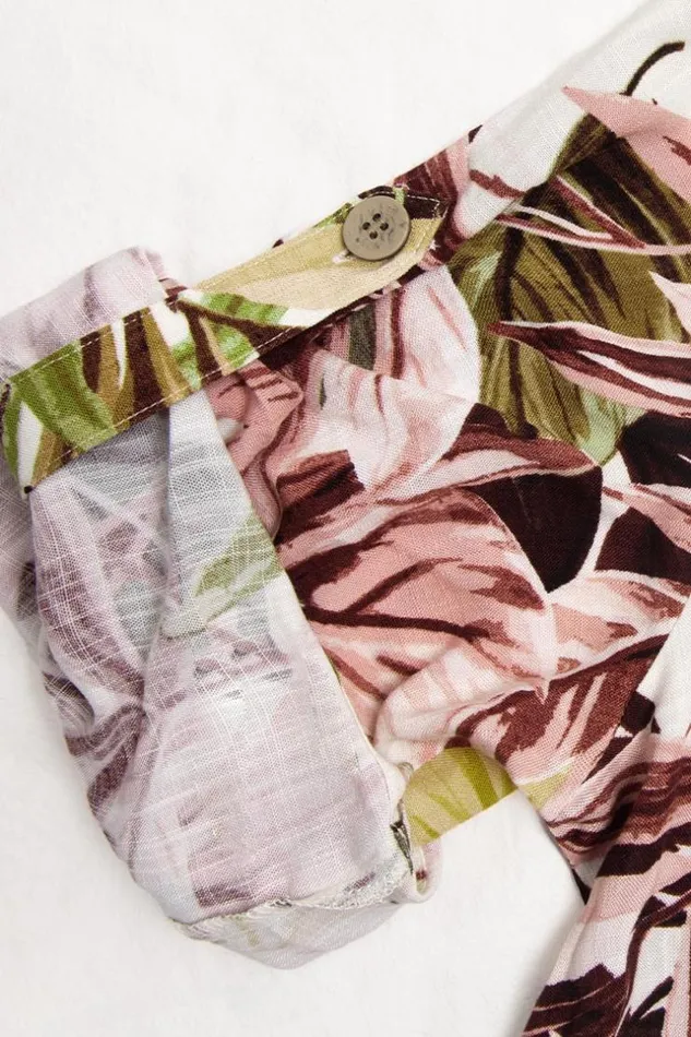 Women Short Dresses Cupshe Brionna Tropical Buttonup Shirt Dress Multicolor