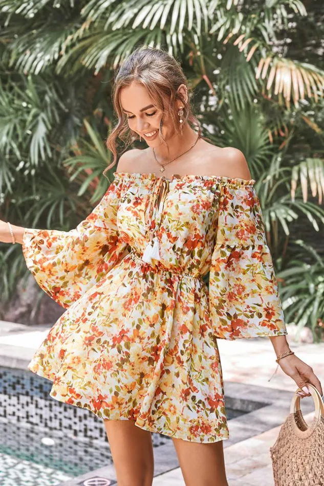 Women Short Dresses Cupshe Carlene Fringe Elastic Waist AShape Dress Multicolor Women Short Dresses Cupshe Carlene Fringe Elastic Waist AShape Dress Multicolor