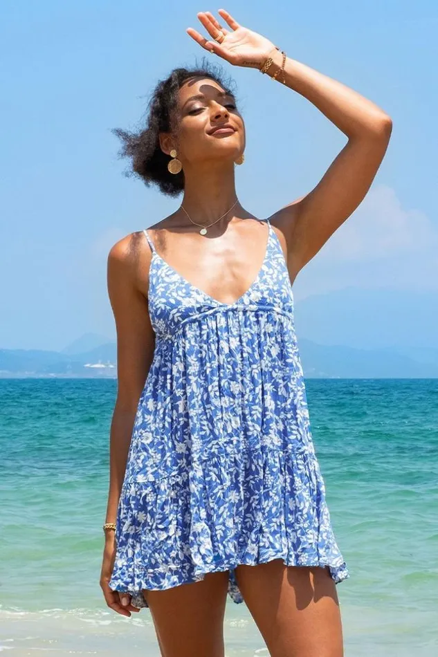 Women Short Dresses Cupshe Daphne Ditsy Floral Summer Dress Multicolor