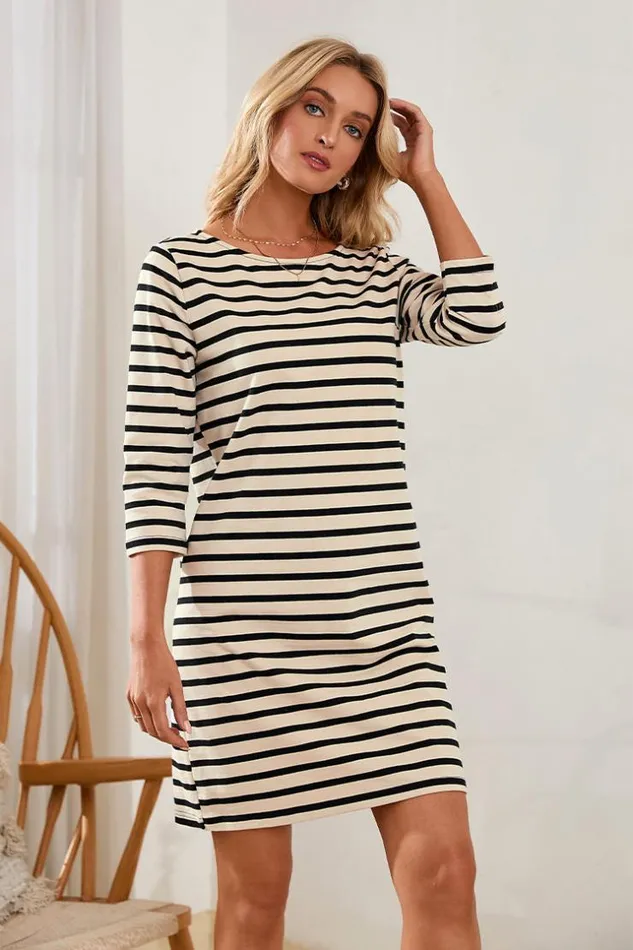 Women Short Dresses Cupshe Katharine Stripe AShape Dress Multicolor
