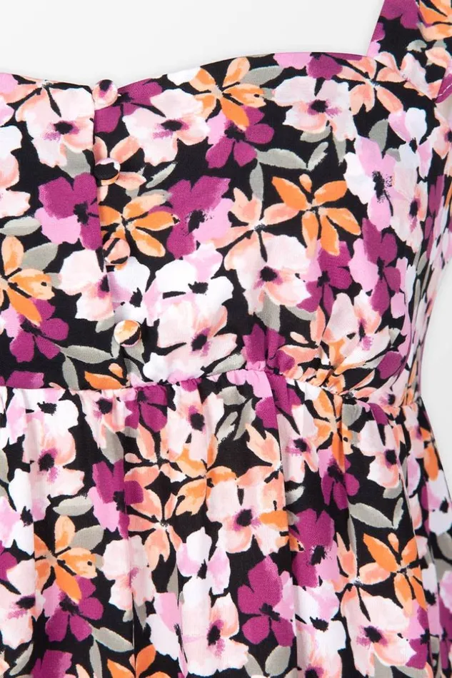Women Short Dresses Cupshe Kenya Ditsy Square Neck Cut Out Dress Multicolor