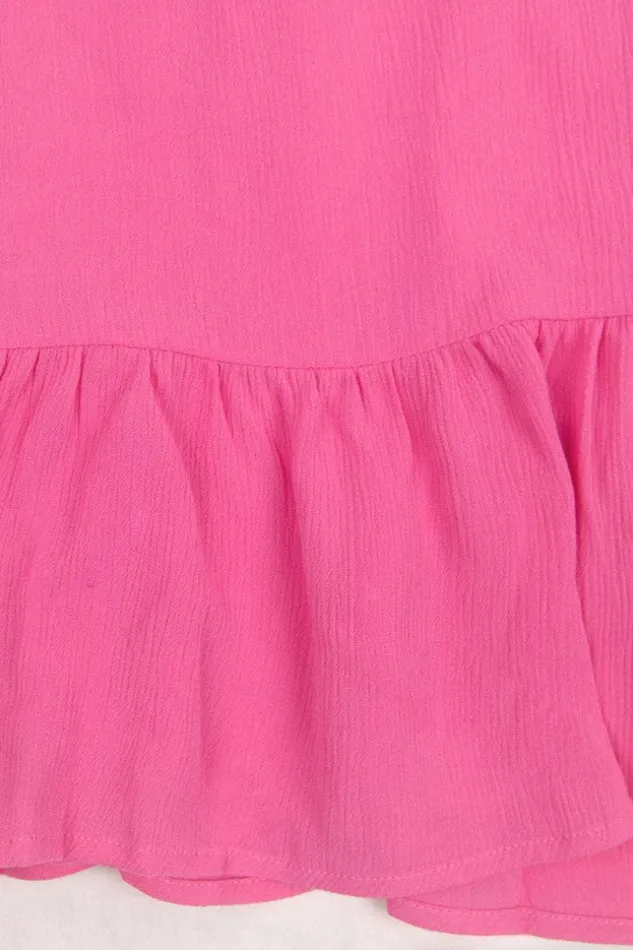 Women Short Dresses Cupshe Krista Halter Backless Drawstring Dress Hot Pink