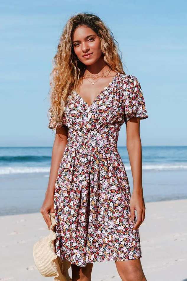 Women Short Dresses Cupshe Mckinley Ditsy Floral Button Front Dress Multicolor Women Short Dresses Cupshe Mckinley Ditsy Floral Button Front Dress Multicolor