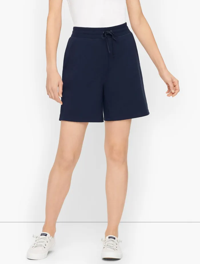 Women Shorts Talbots Pima Terry Shorts Black