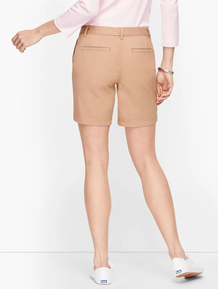 Women Shorts Talbots RELAXED CHINO SHORTS Lavender Sky