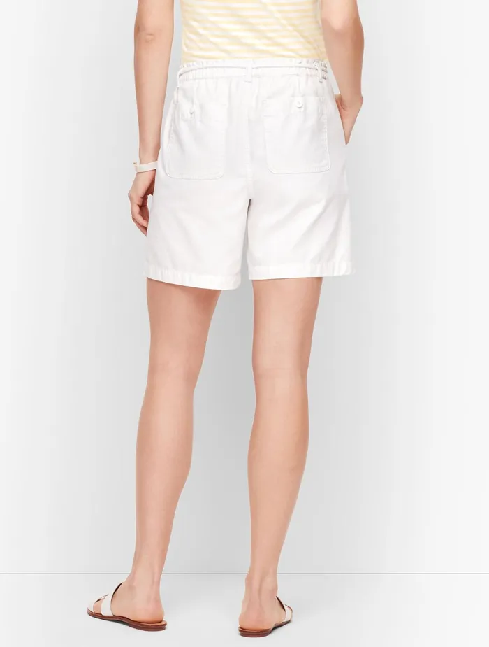 Women Shorts Talbots SUMMER TWILL PULLON SHORTS Clay Pebble