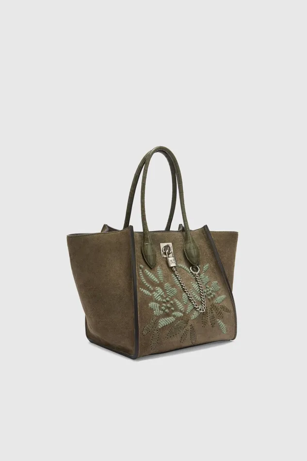 Women Shoulder Bags Ermanno Scervino Handcrafted Green Leather Maggie Bag 8211 Ermanno Scervino Green