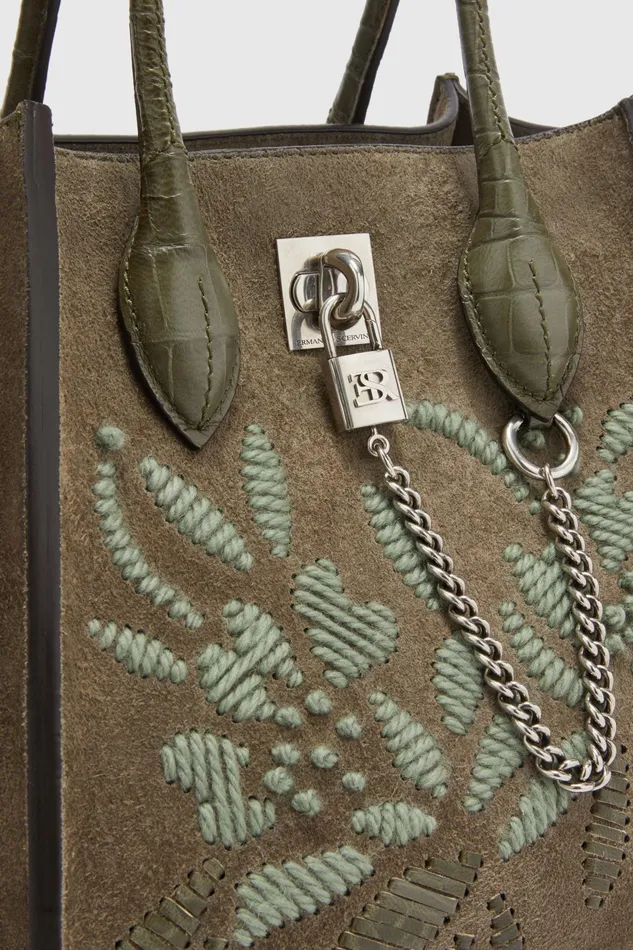 Women Shoulder Bags Ermanno Scervino Handcrafted Green Leather Maggie Bag 8211 Ermanno Scervino Green