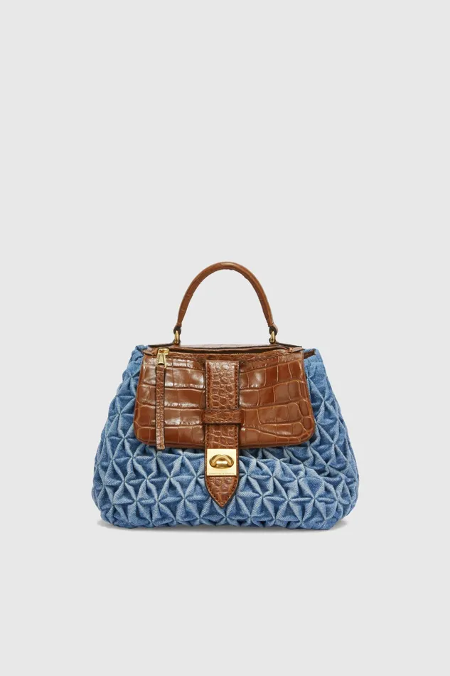 Women Shoulder Bags Ermanno Scervino Liza Bag Handmade Luxury Bags 8211 Ermanno Scervino Blue Denim Women Shoulder Bags Ermanno Scervino Liza Bag Handmade Luxury Bags 8211 Ermanno Scervino Blue Denim