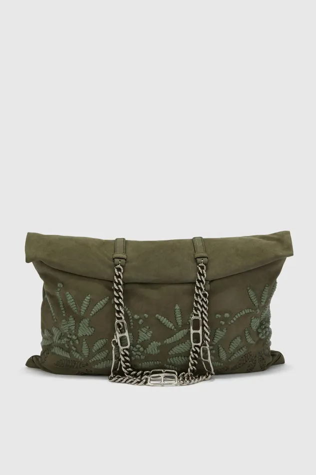Women Shoulder Bags Ermanno Scervino Pillow Bag With Handmade Embroidery