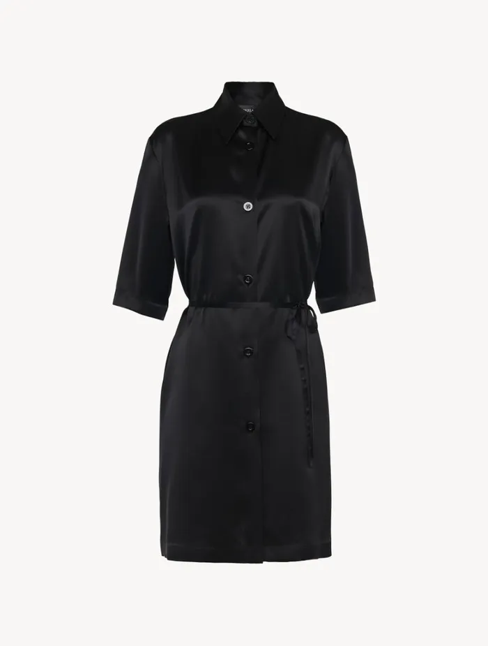 Women Silk Sleepwear La Perla Silk Long Shirt In Black