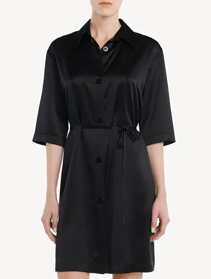 Women Silk Sleepwear La Perla Silk Long Shirt In Black Women Silk Sleepwear La Perla Silk Long Shirt In Black