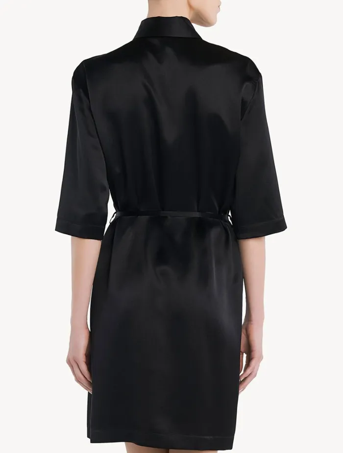 Women Silk Sleepwear La Perla Silk Long Shirt In Black Women Silk Sleepwear La Perla Silk Long Shirt In Black