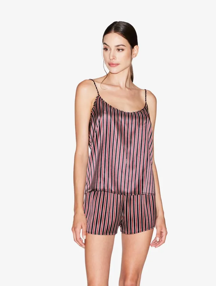 Women Silk Sleepwear La Perla Silk Striped Sleep Shorts