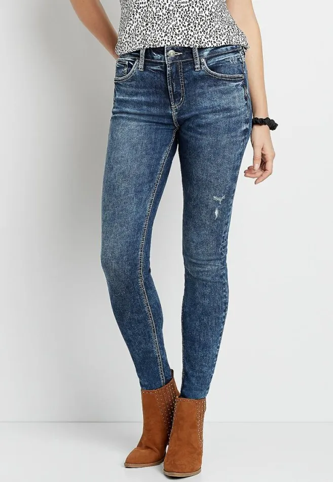 Women Silver Jeans Co Avery High Rise Dark Marble Wash Skinny Jean Maurices Jeans Women Silver Jeans Co Avery High Rise Dark Marble Wash Skinny Jean Maurices Jeans