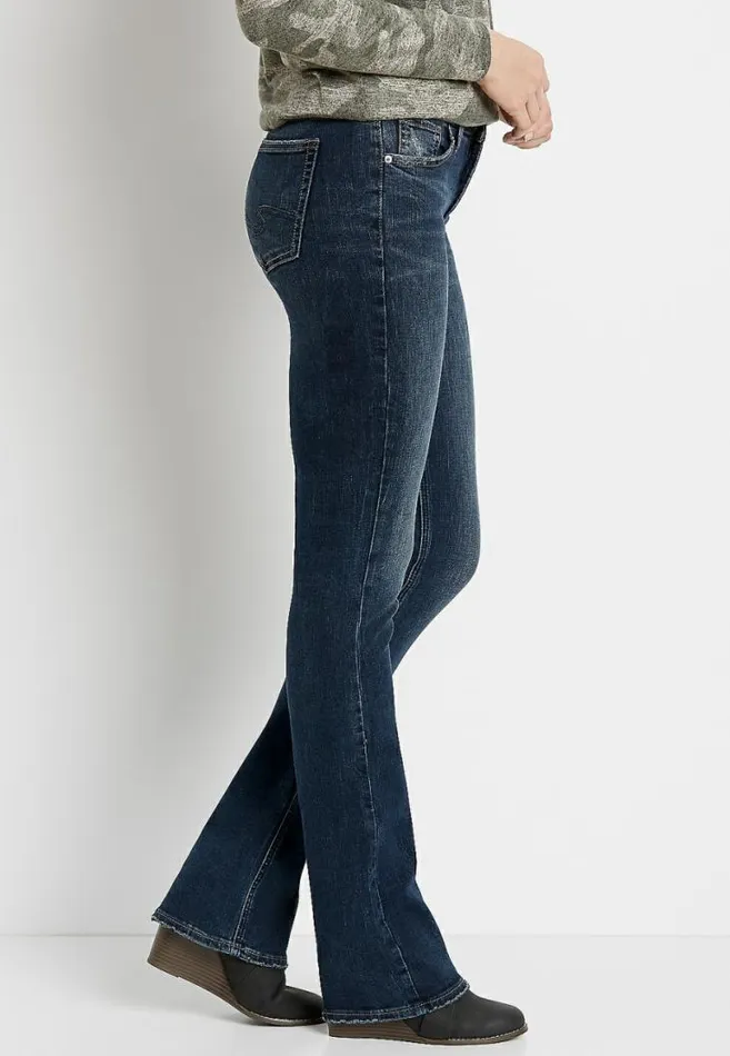 Women Silver Jeans Co Avery High Rise Dark Wash Slim Boot Jean Maurices Jeans