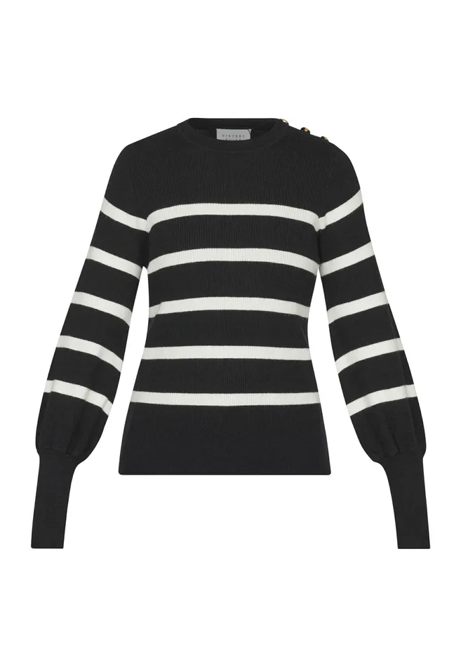 Women Sisters Point Knitwear HANISTRIPE1 Blackcream