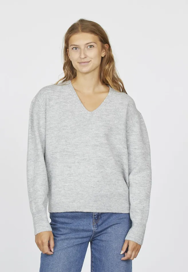 Women Sisters Point Knitwear HOLEAVPU Lgrey Mel
