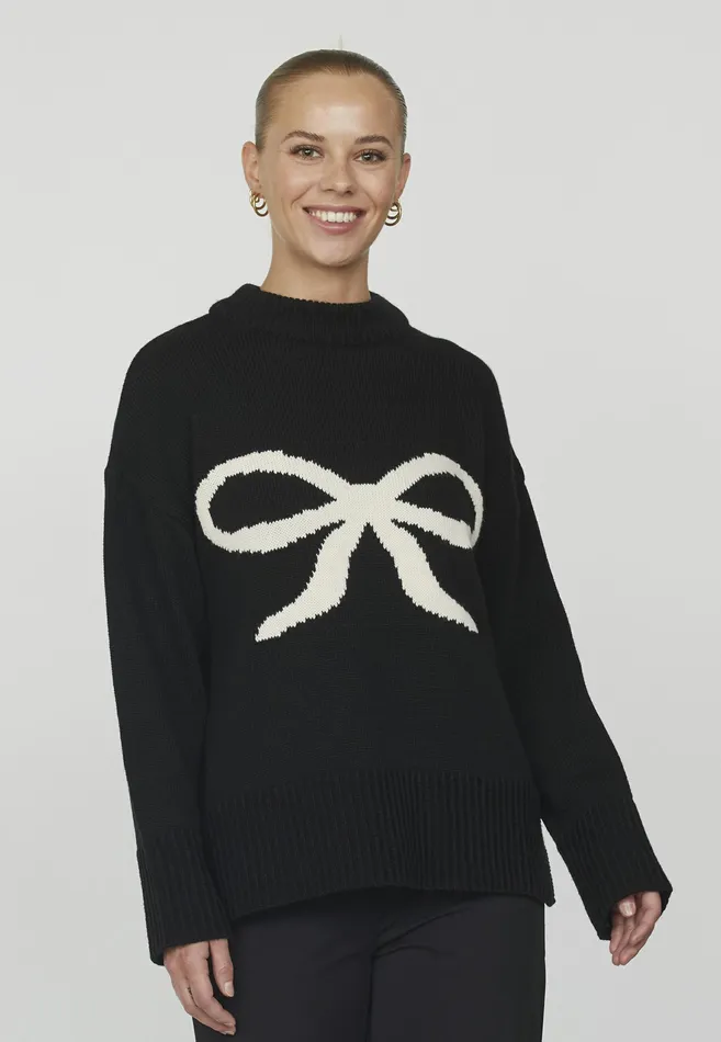 Women Sisters Point Knitwear MIBABOW Blackcream