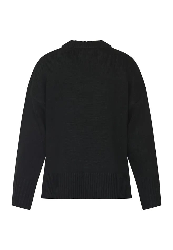 Women Sisters Point Knitwear MIBABOW Blackcream