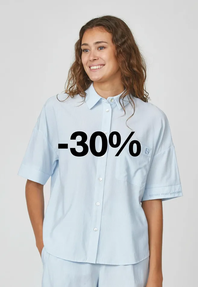 Women Sisters Point Shirts and Blouses DXS 23 SHIRT Lblue Stripe