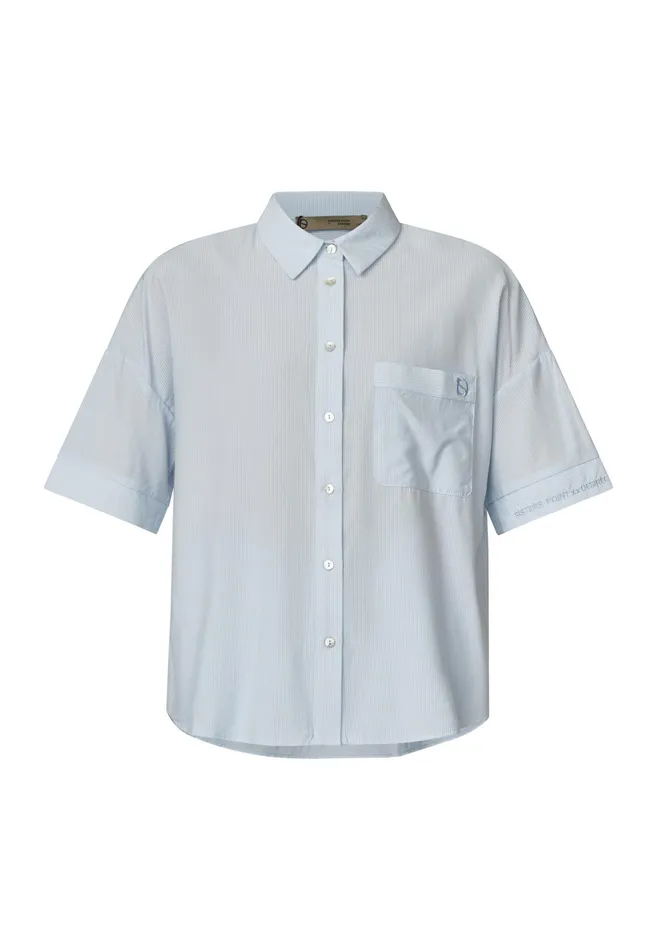 Women Sisters Point Shirts and Blouses DXS 23 SHIRT Lblue Stripe